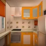 Khrushchevの小型キッチンのためのデザイン