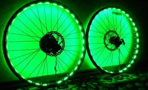 Biçikleta Backlight LED fjongo të bëjë atë vetë