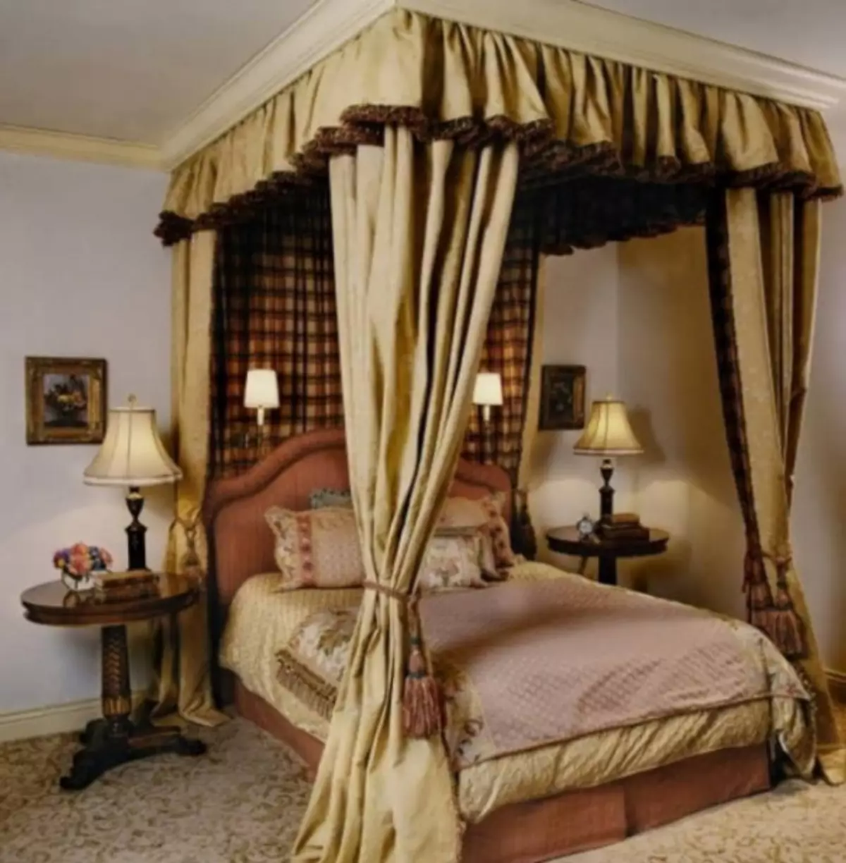 بستر تي هڪ ڪنوپ ڪيئن ٺاهيو. ڊزائن جا خيال (43 تصويرون)