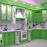 biela zelená kuchyňa