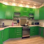 Koken in groene kleuren: samenstelling en tinten