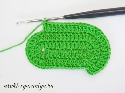 Ing rencana crochet oval jangka: gambaran rinci karo video