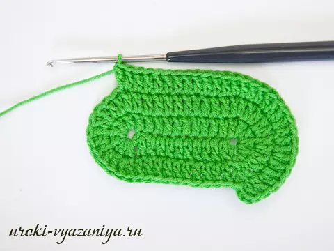 Ing rencana crochet oval jangka: gambaran rinci karo video