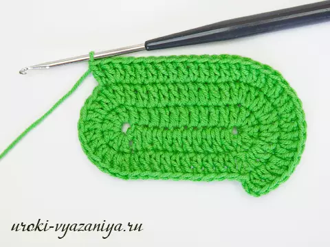 Ing rencana crochet oval jangka: gambaran rinci karo video