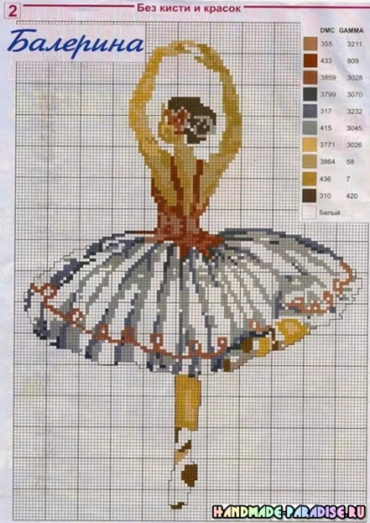 Ballerina and Dancers - Cross Embroidery Schemes