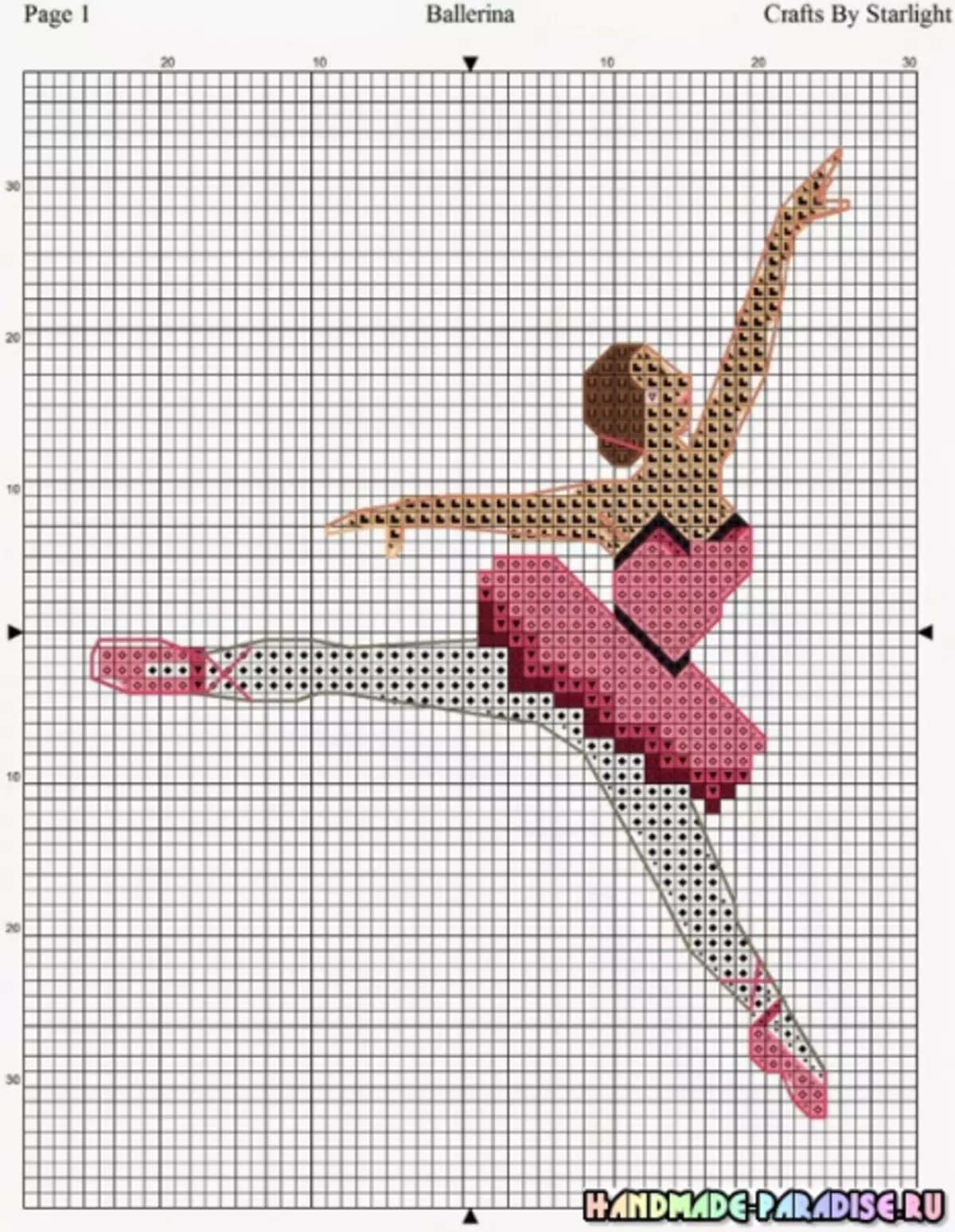 Ballerina na wachezaji - Mipango ya Msalaba Embroidery.