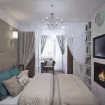 Smalle slaapkamer: ontwerp, lay-outopties