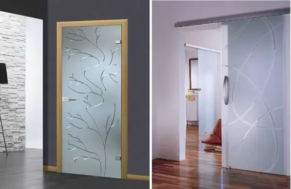Portas interiores feitas de vidro