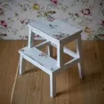 Decoupage stools.