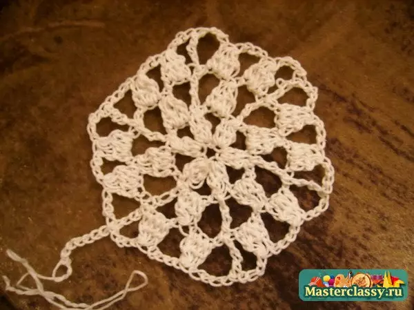 Serbet crochet bujur untuk pemula dengan skim dan deskripsi