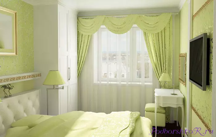 Tirai zaitun di bilik tidur, ruang tamu dan dapur - penyelesaian terbaik