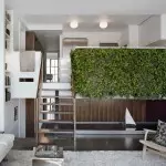 Interiør i leiligheten med levende planter