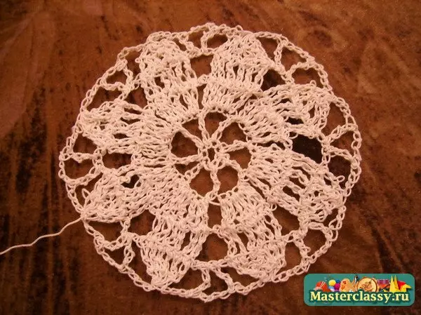 Crochet Square Napkin: Lýsing með kerfa og myndband