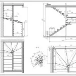 Scala con una rotazione di 180 gradi: tipi di strutture, loro caratteristiche e calcolo dei parametri