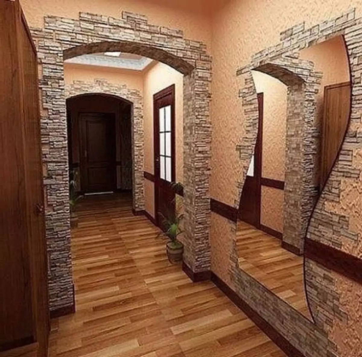 Mažasis koridoriaus dizainas - stilingi interjero kūrimo paslaptys (35 nuotraukos)