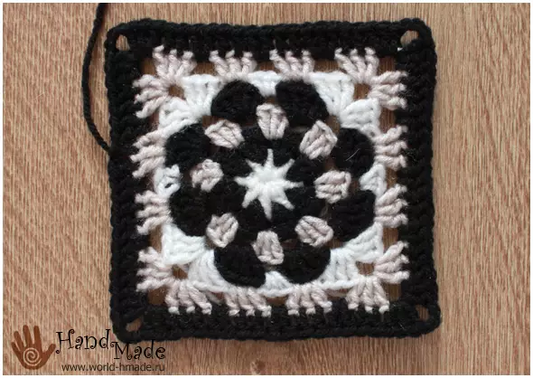 Square Crochet Motives for Cardigan: Ordninger med bilder og video