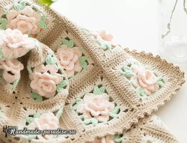 Square Crochet Motives for Cardigan: Ordninger med bilder og video