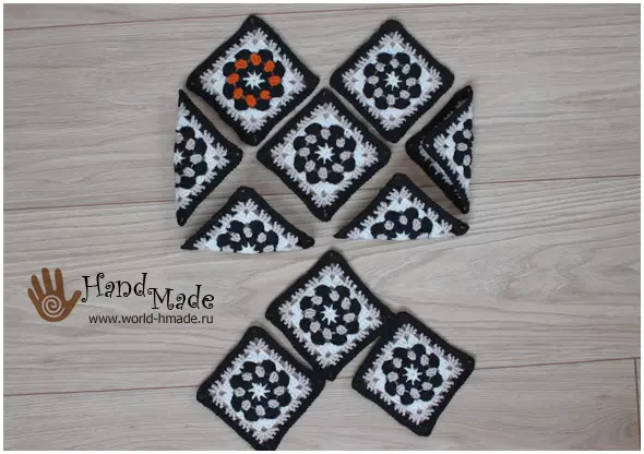 Square Crochet Motives for Cardigan: Schemes with photos and video