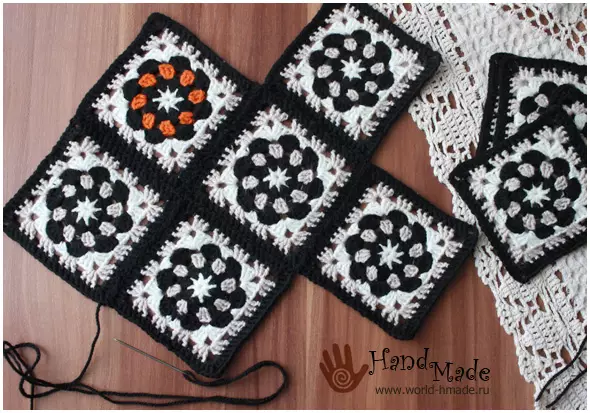 მოედანზე Crochet მოტივები Cardigan: სქემები ფოტოები და ვიდეო