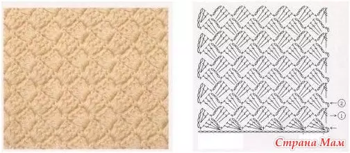Crochet cosmético com um esquema e descrição para iniciantes