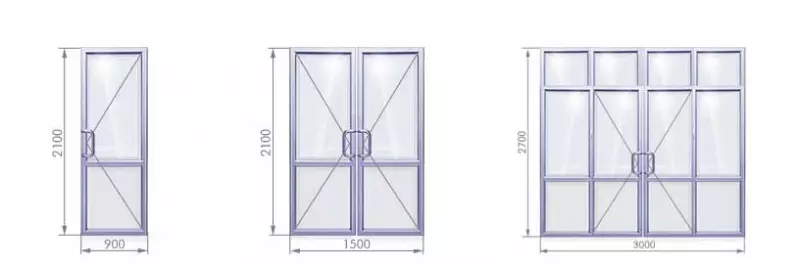 PVC-ingang deure (metaal plastiek) in 'n privaat huis