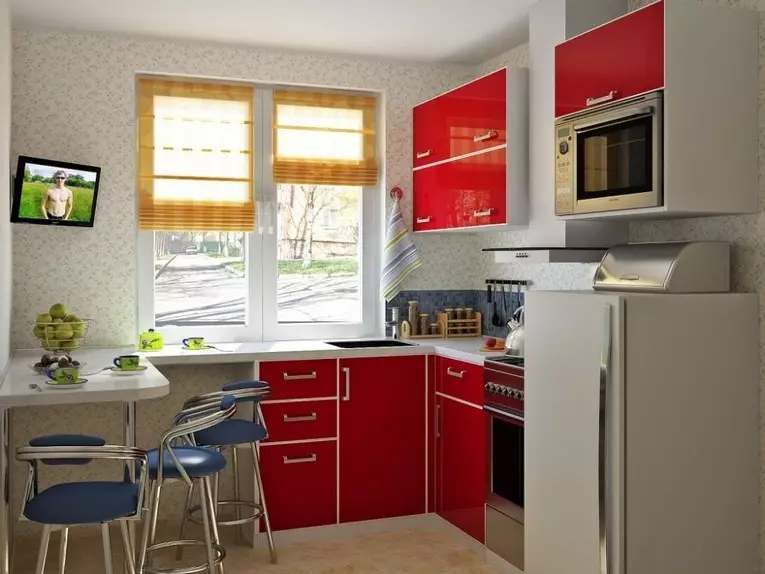 Virtuvėlė namuose: pasiruošti komfortu ribotoje erdvėje (20 nuotraukų)