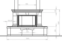 Kenmerken van de afwerking van de open haard met hout en andere materialen