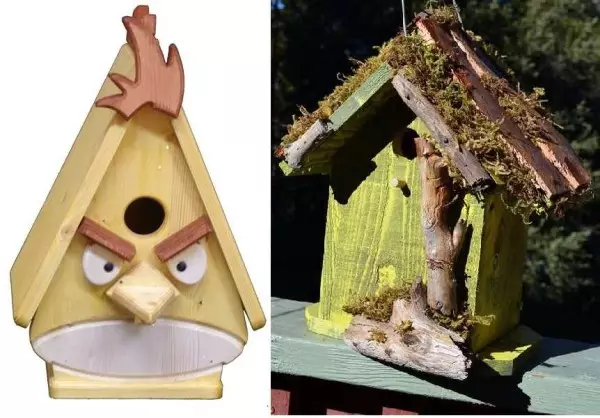 Hvernig á að gera birdhouse: frá stjórnum og logs fyrir mismunandi fugla