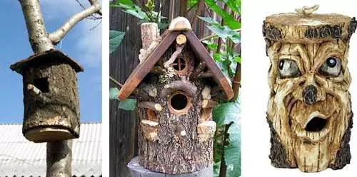 How to make a birdhouse: from boards and logs for different birds