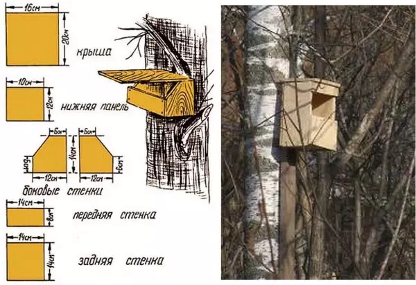 ఒక birdhouse చేయడానికి ఎలా: వివిధ పక్షులు కోసం బోర్డులు మరియు లాగ్లను నుండి