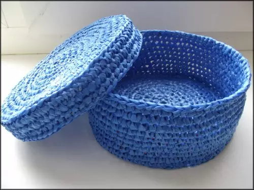 Bakul dengan Crochet: Skim dan perihalan produk dari The Twine dengan tangan mereka sendiri