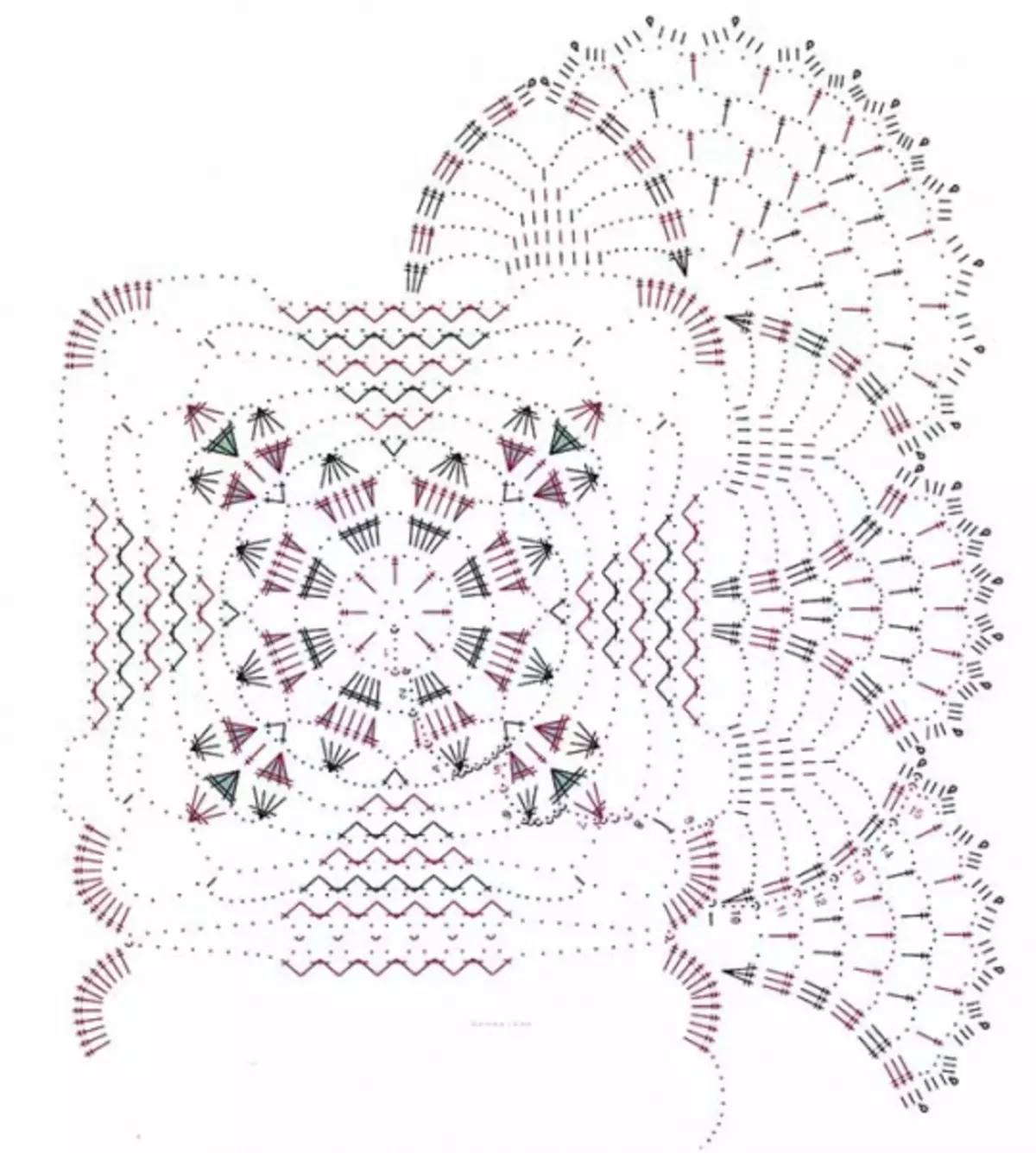 Square motifs for crochet. Smes