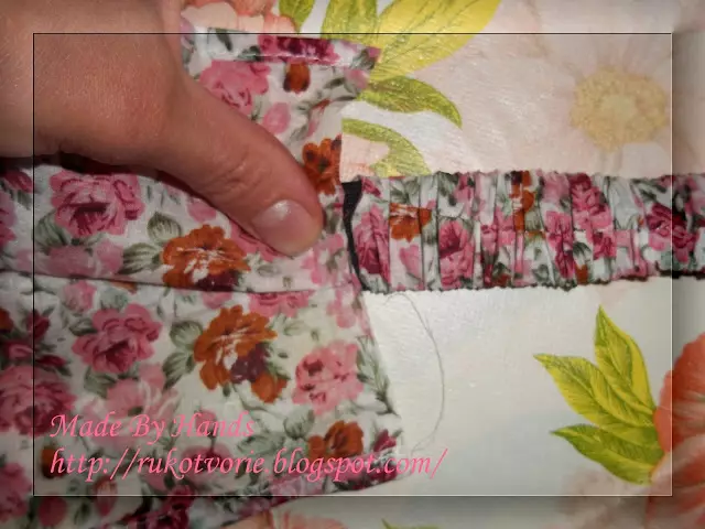 Kosynka op 'n rubberband met handhekel met patrone