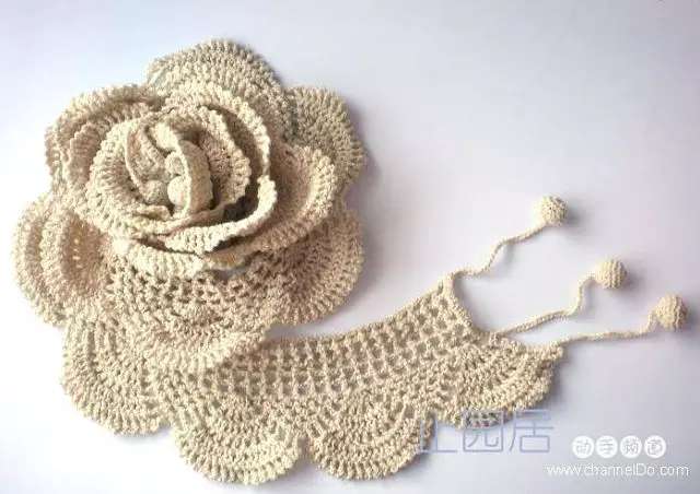 Mysterious knitted rose. Schemes and description