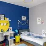 6 ความแตกต่างในการใช้สีน้ำเงินในการตกแต่งภายในของห้องเด็ก