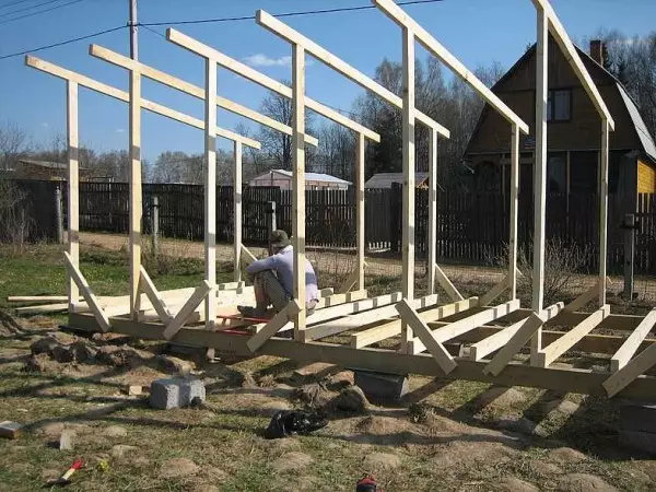 Cara membangun rumah tangga dari kayu, pada bingkai logam