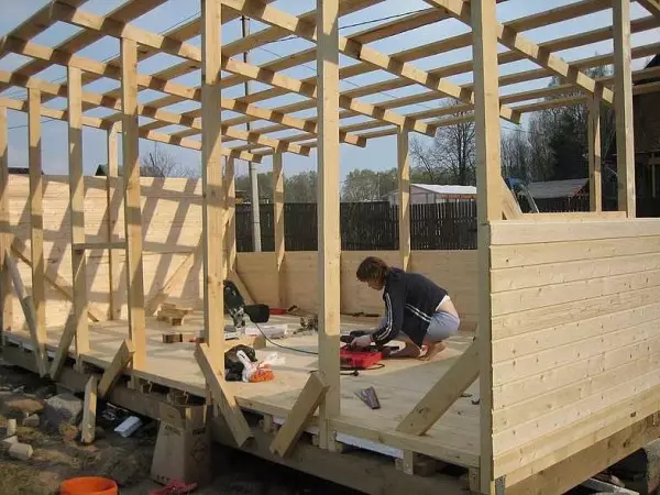 Cum de a construi gospodării din lemn, pe un cadru metalic