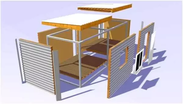 如何在金属框架上从木头中建造家庭
