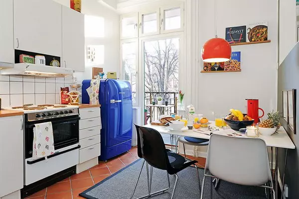 Ljust kylskåp i köket interiör (45 bilder)