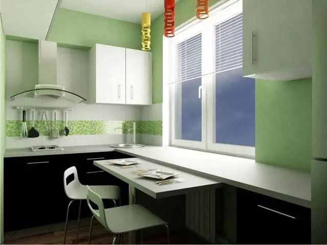 Cómo usar un alféizar de ventana en la cocina (65 fotos)