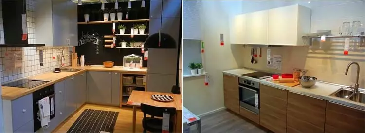 ລາຄາບໍ່ແພງແລະມີປະສິດທິຜົນໃນການດຶງດູດ: Kitchens Ikea ໃນພາຍໃນຂອງເຮືອນຂອງທ່ານ (36 ຮູບ)