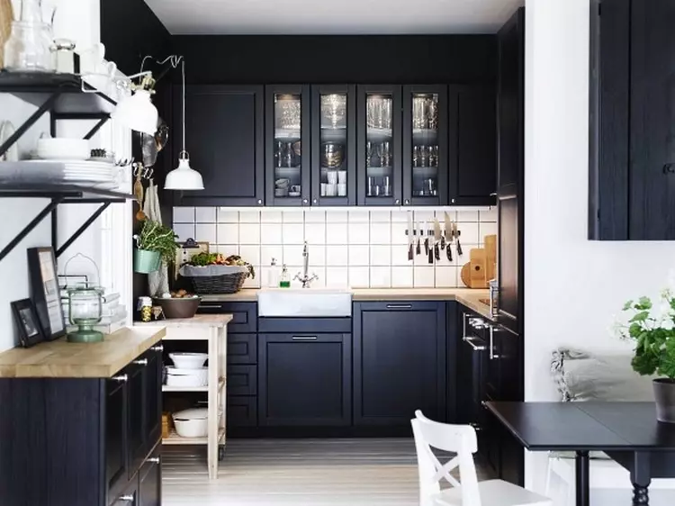 Pristupačna i praktična atraktivnost: kuhinje IKEA u unutrašnjosti vašeg doma (36 fotografija)