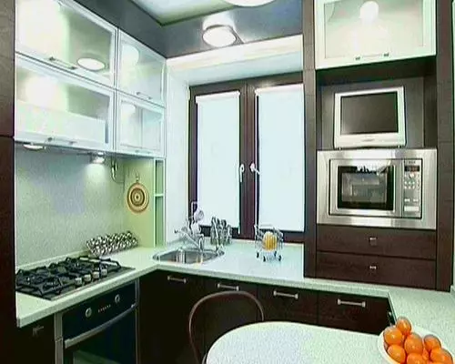 5 cucina quadrata. m. Foto interni Design della cucina in esempi