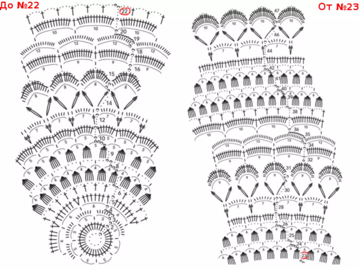 RODECLECLOTH Crochet: stap foar stap Beskriuwing mei in diagram en fideo