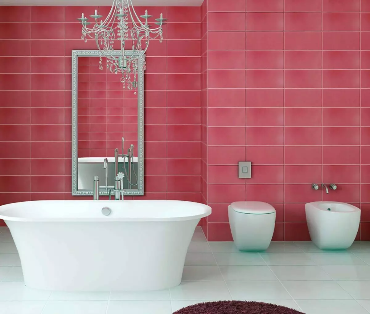 Rózsaszín szín a belső térben