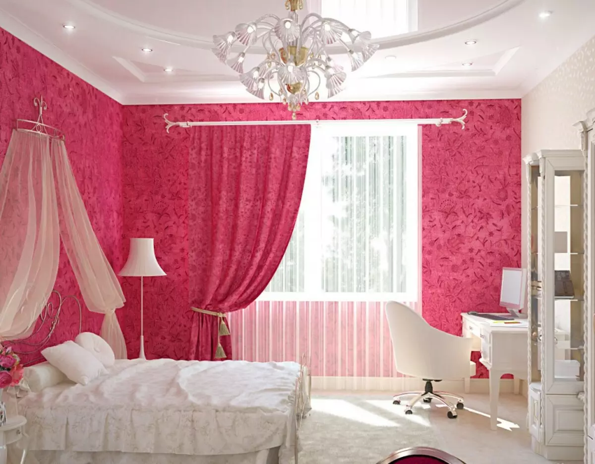 Rózsaszín szín a belső térben
