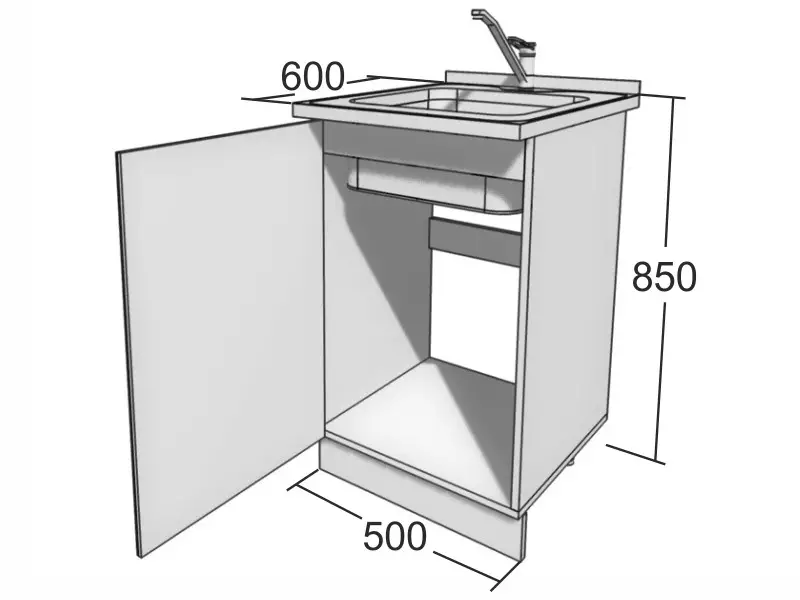 How to make a wardrobe under the kitchen sink?