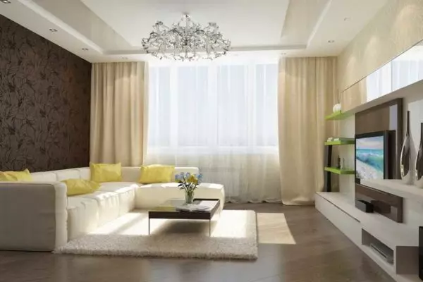 Ідеї ​​дизайну вітальні: зонування, шпалери, меблі
