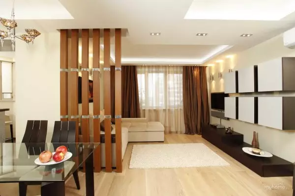 I-Living Room Design Imibono: Soning, Wallpaper, Ifenisha