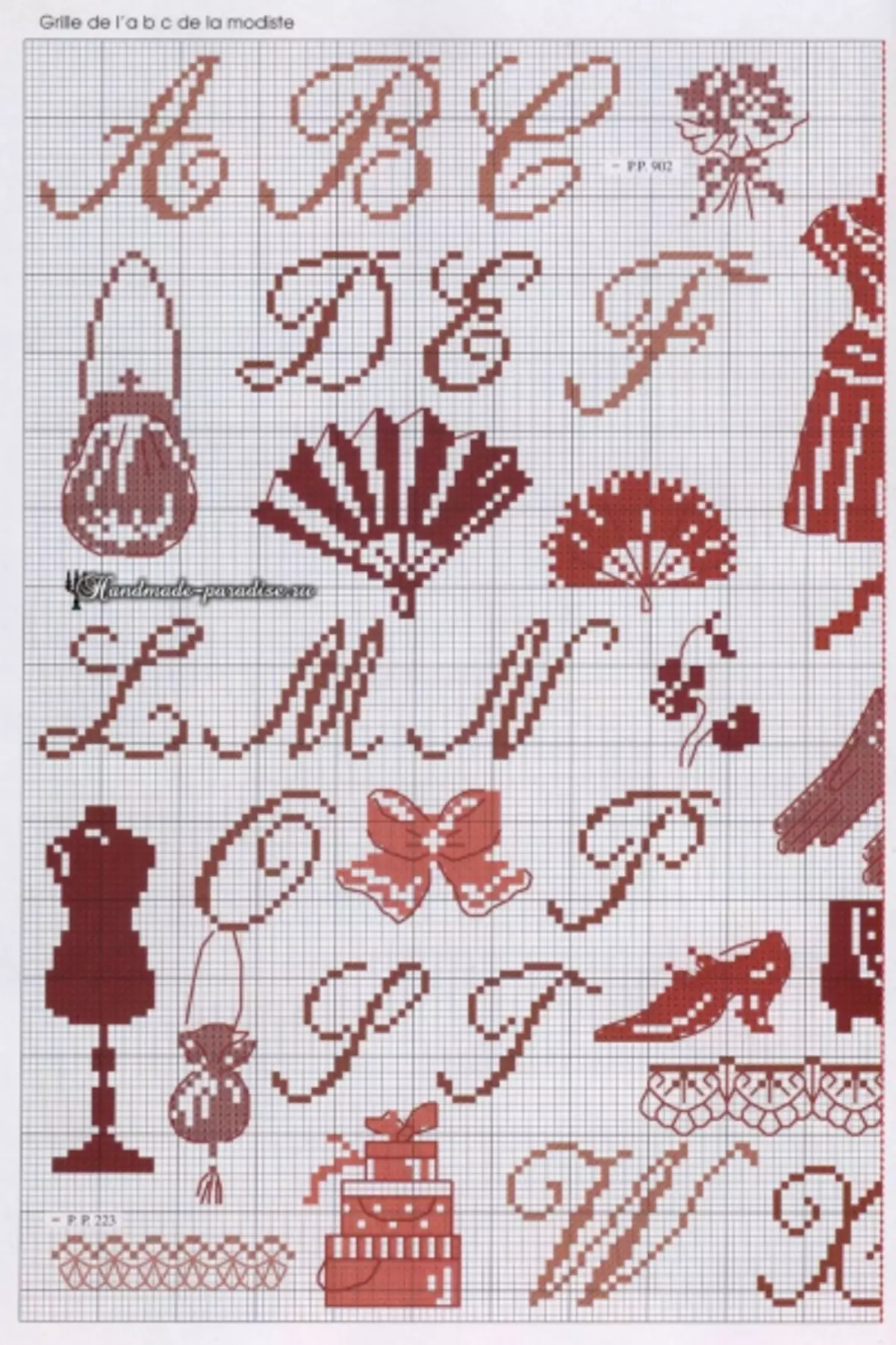 Monochrome cross-stitch. Mga Scheme.